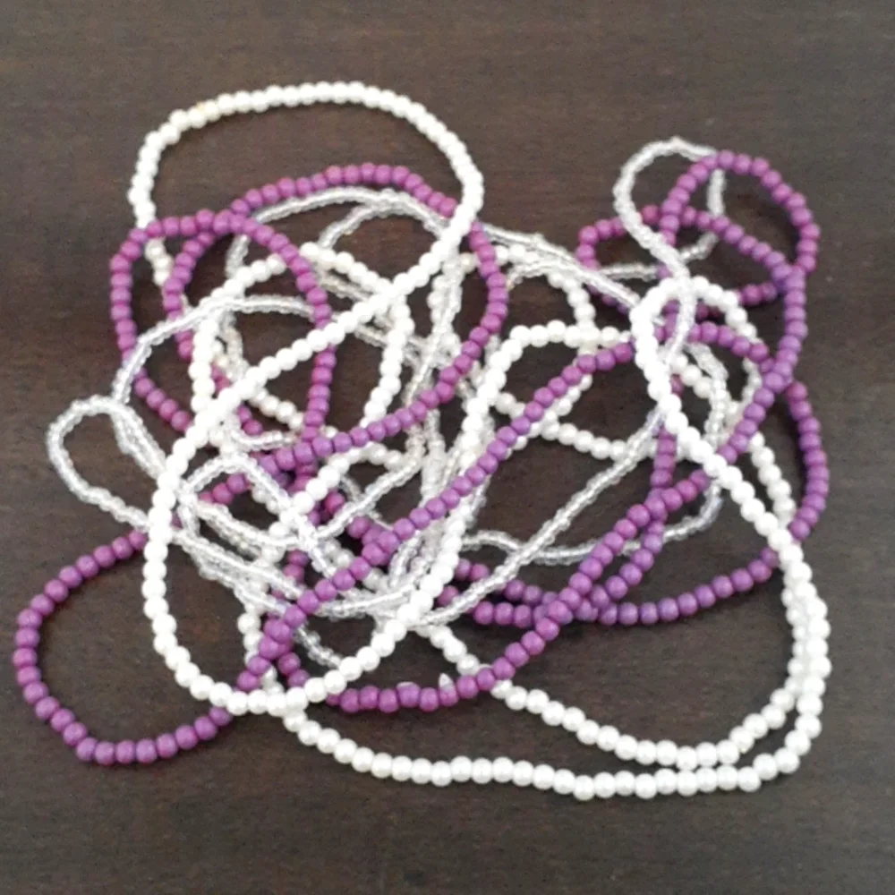 Vintage clear bead Necklace with bonus strands 🍀 - Picture 8 of 8